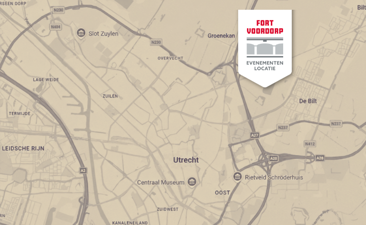 Locatie fort voordorp op kaart